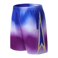 Basketball Shorts Men Running Elastic Waist Sportwear Breathable Shorts BluePurple